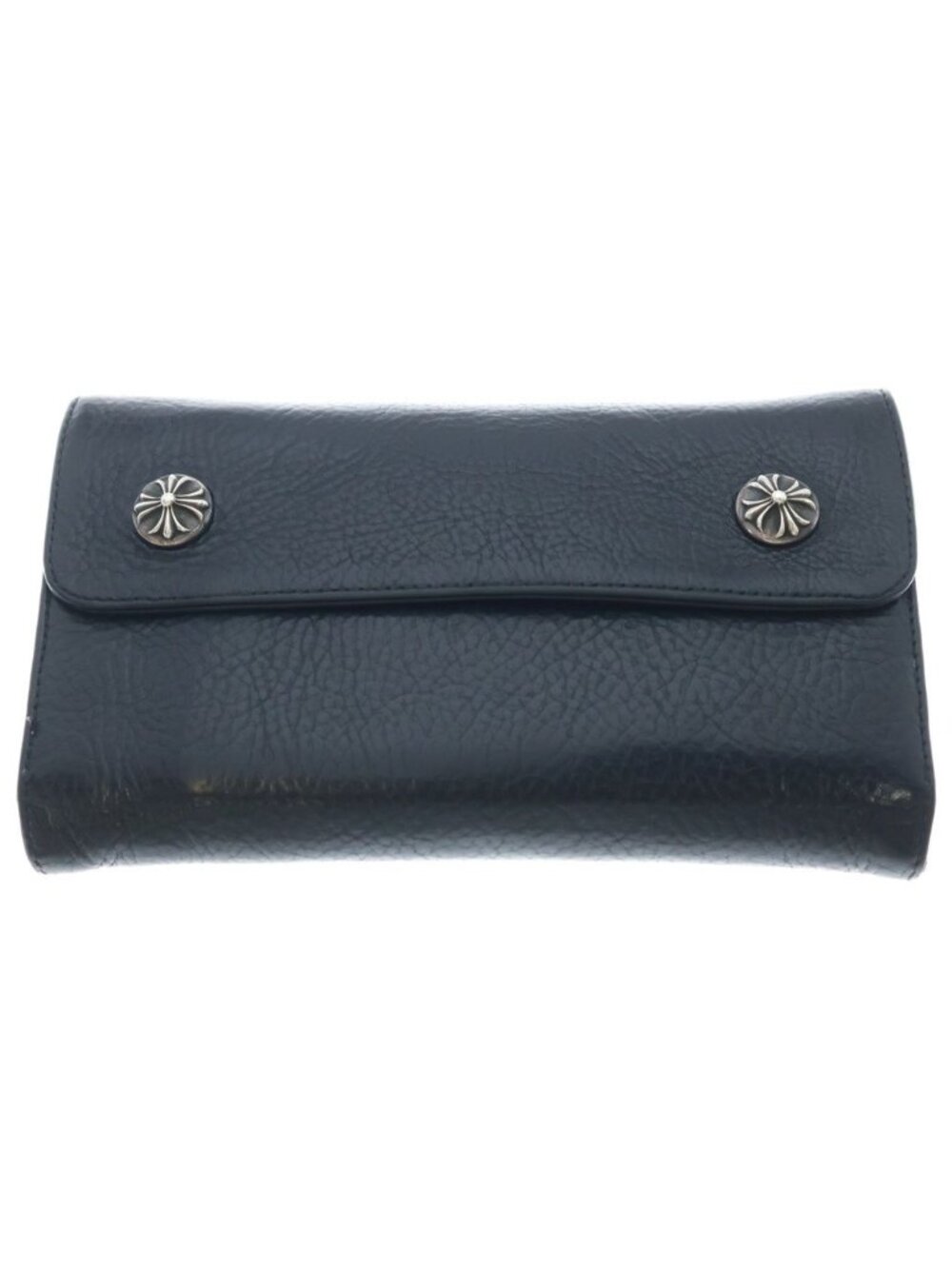 Chrome Hearts Wave Leather Wallet Black